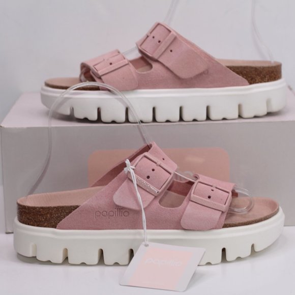 Birkenstock Shoes - Women Birkenstock Arizona Platform Chunky Papillio Wedge Slides Narrow Fit NEW